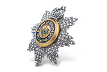 Звезда ордена святого Андрея Первозванного с короной и стразами, копия