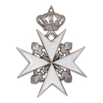 Нагрудный знак «Мальтийский крест» белый, копия