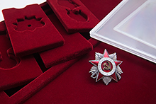 Планшет для наград «История Героев», 5 наборных ячеек и 2 капсулы для хранения