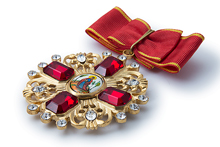 Знак ордена Святой Анны I степени со стразами, копия