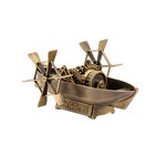 Лодка Леонардо да Винчи с гребным колесом, масштабная модель