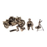 Мотоцикл "М-72" с минометом, масштабная модель