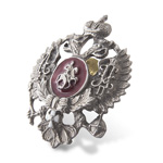 Значок «Россия» серебряный