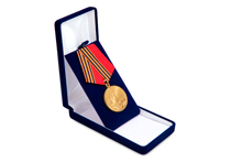 Футляр велюровый под знак/медаль темно-синий