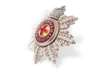 Звезда ордена Святой Анны с короной (с жемчугом и хрусталём), копия