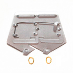 Колодка на 2 медали, алюминий