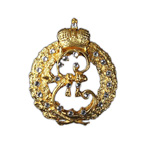 Монограмма Императрицы Екатерины II с хрусталем Swarovski, копия