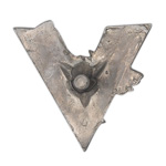 Знак «Казачья волчья сотня» ( Белое движение) V с красной эмалью, копия