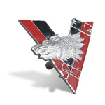 Знак «Казачья волчья сотня» ( Белое движение) V с красной эмалью, копия