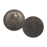 Рубль 1762 года СПБ ЯИ (портрет Юдина), копия