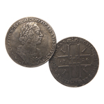 Рубль 1724 года Петр 1 (портрет в античных доспехах), копия